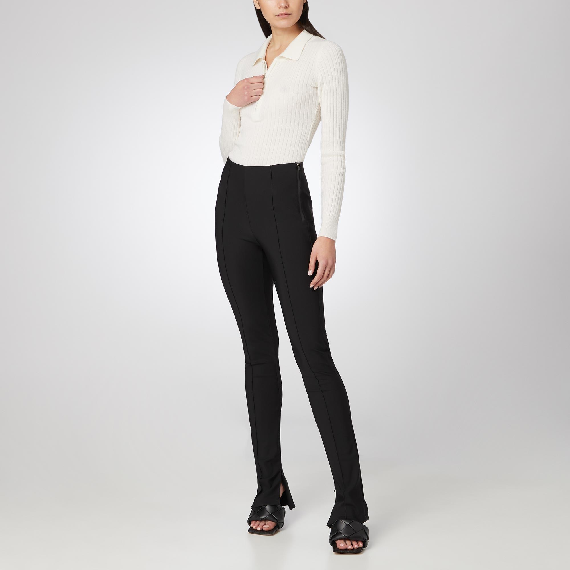 Ribbed Cashmere Collared Bodysuit